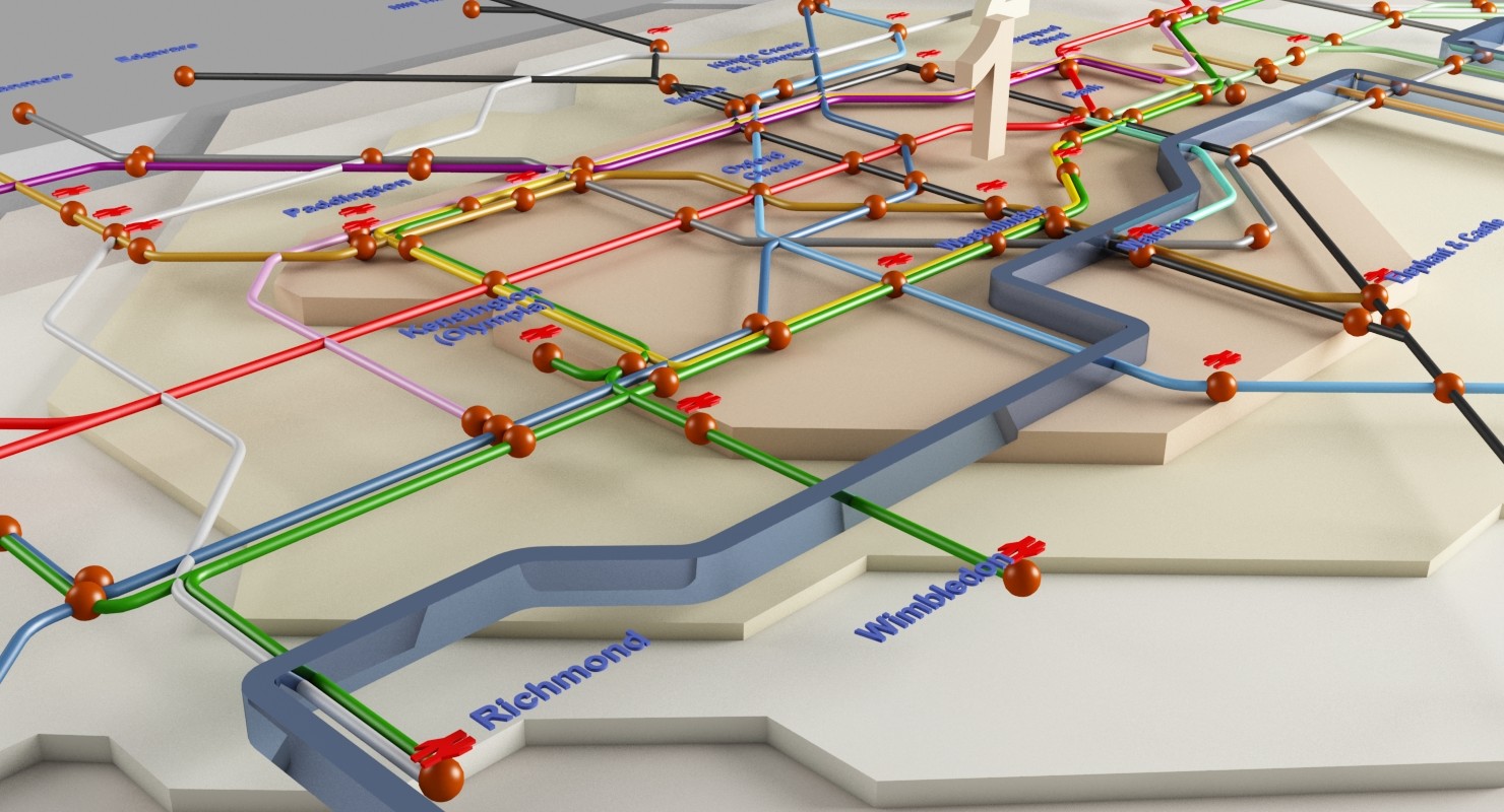 ArtStation London Underground Map 3D Resources